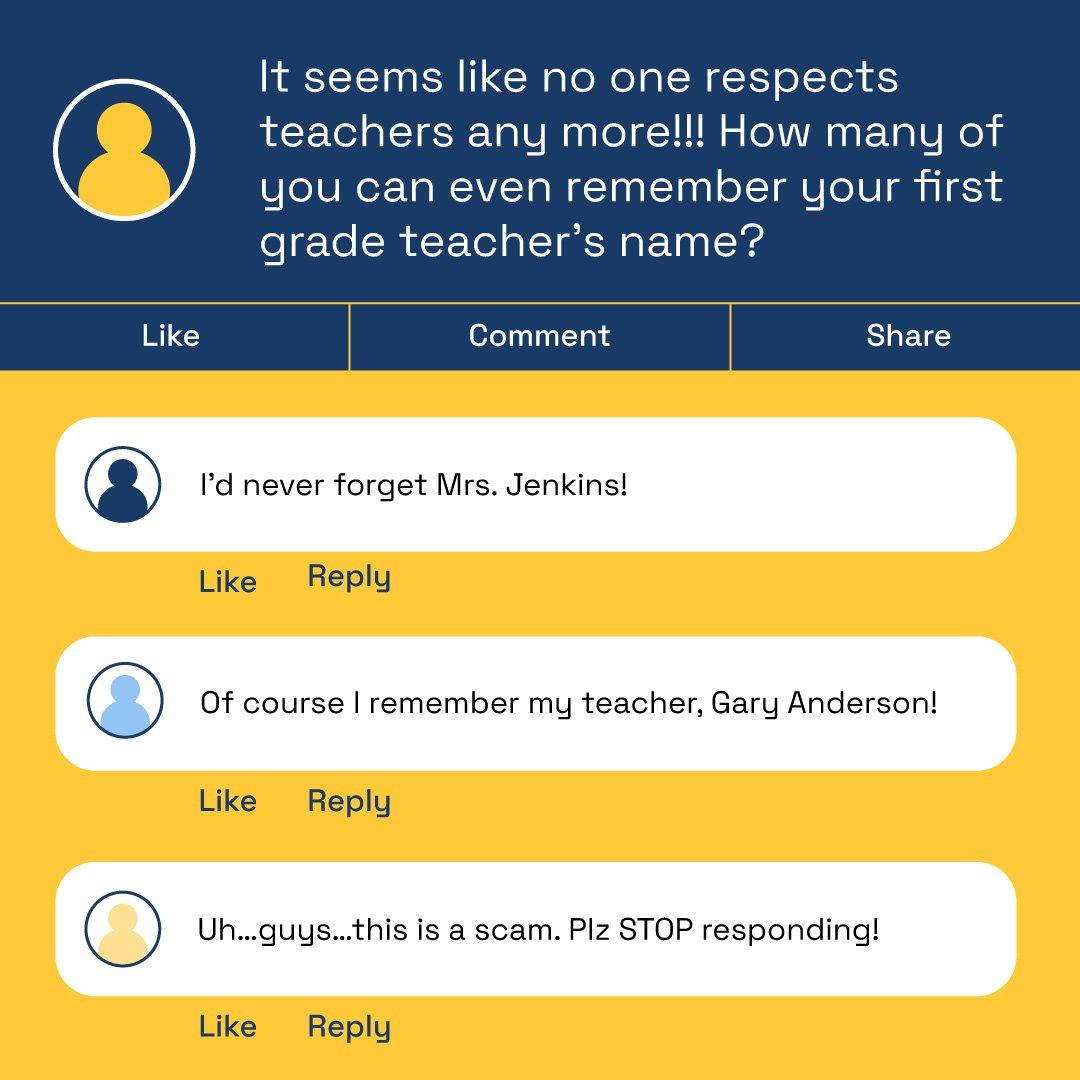 Social post scam
