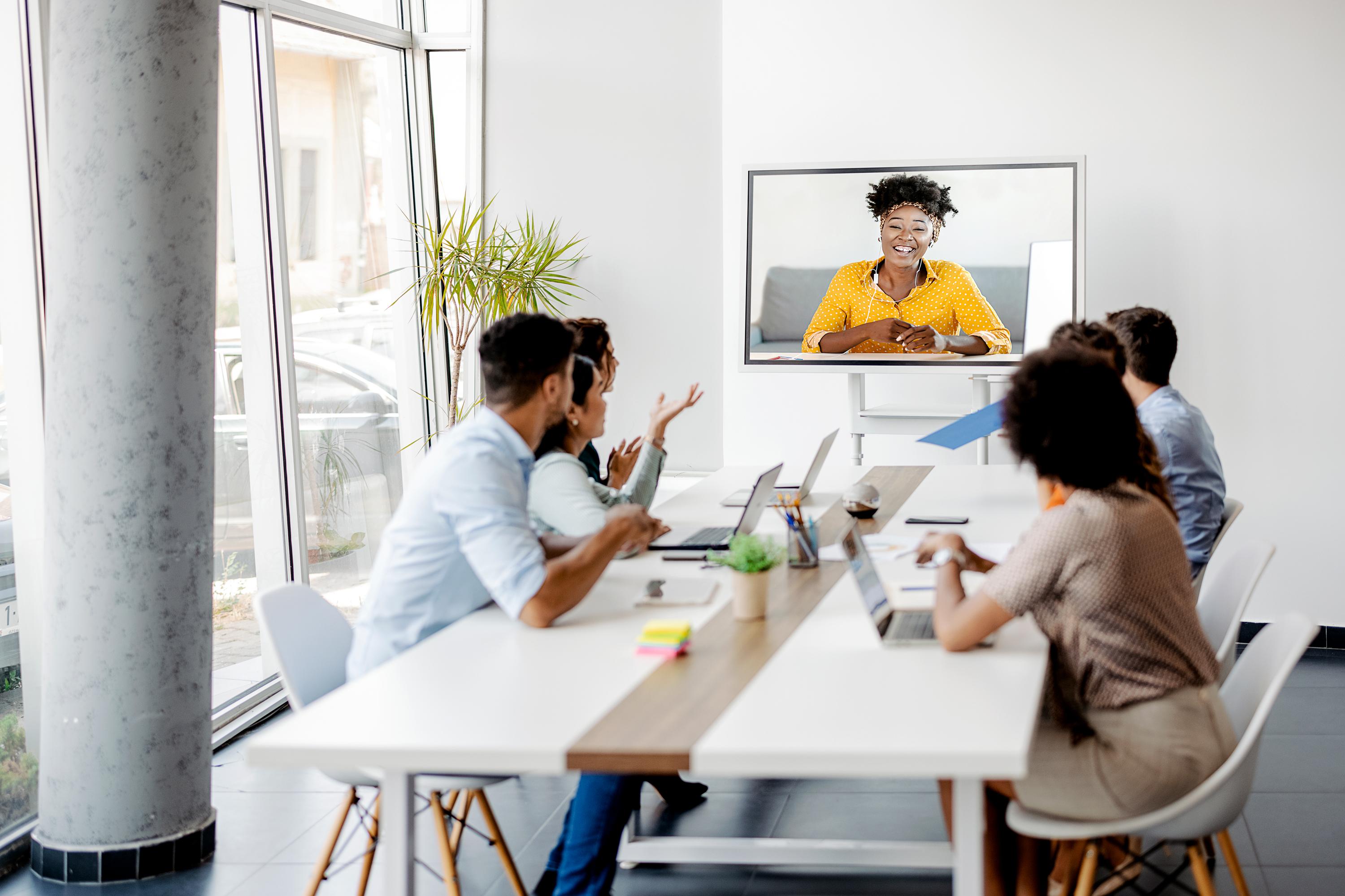 Business meeting, host is remote
