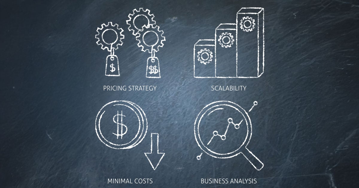 A chalkboard illustration of the benefits of networked printers.