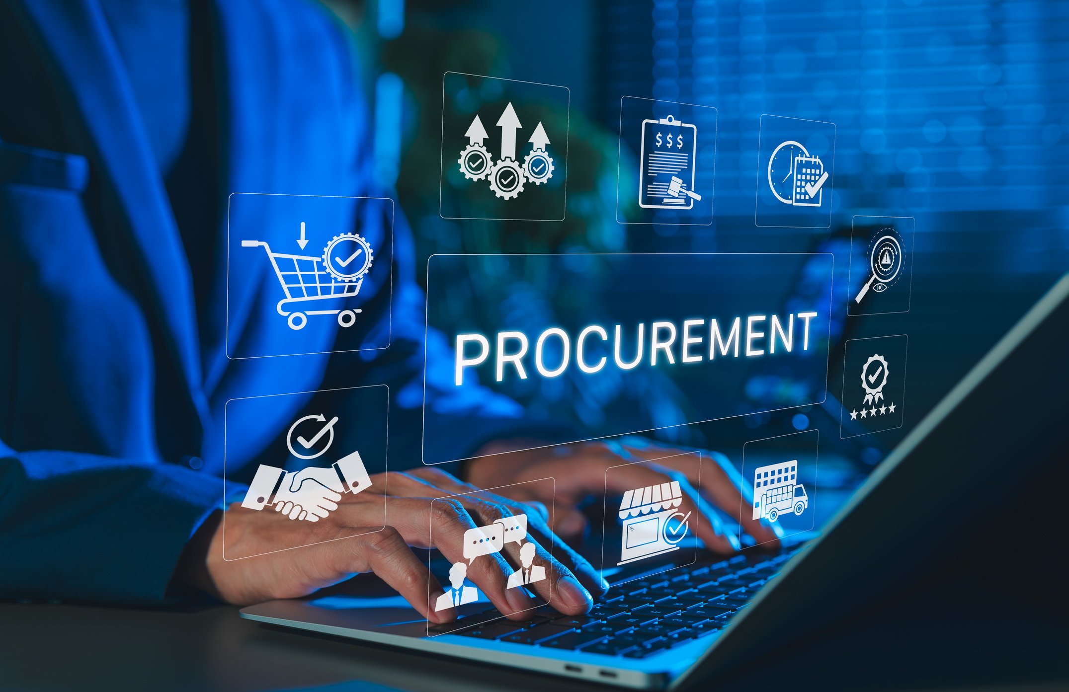 The procurement process for a government agency.
